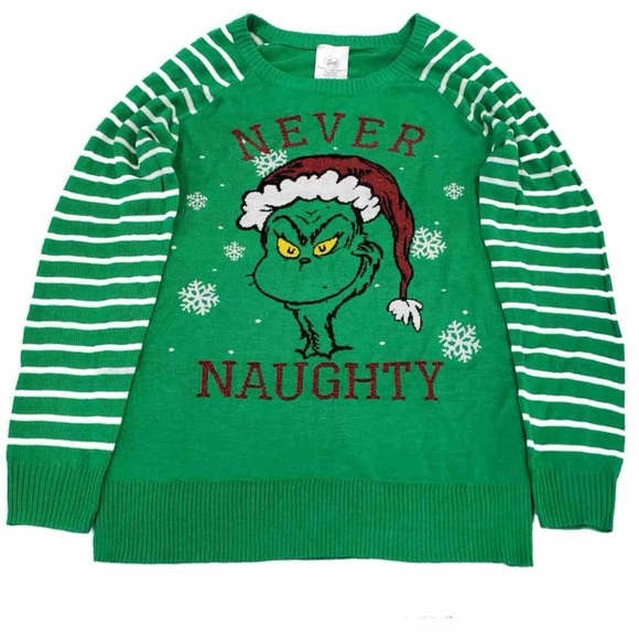 Dr. Seuss Green Grinch Holiday Sweater - Picture 4 of 4